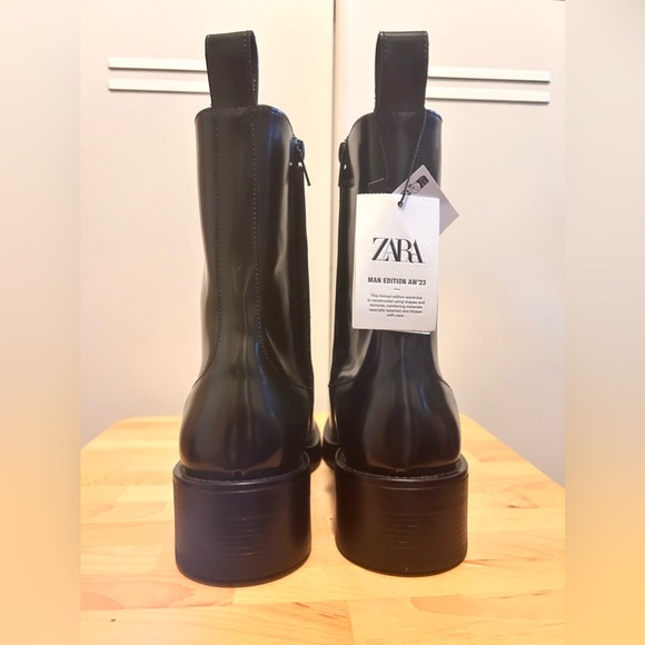 Zara High Shaft Leather Boots - Picture 7 of 8